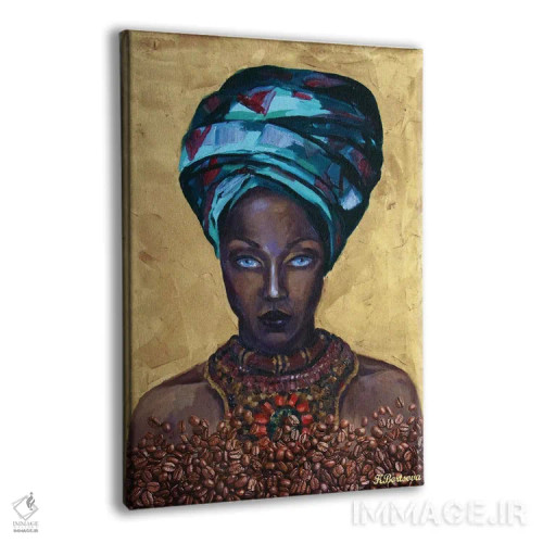 تابلو دکوراتیو ملکه قهوه اثر کاترینا بورتسووا - نمای پرسپکتیو محصول