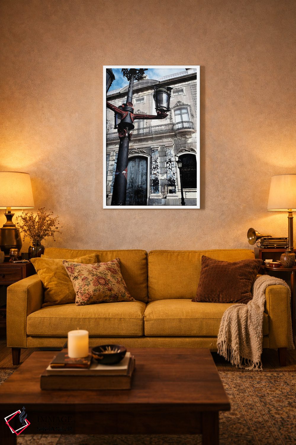 تابلو دکوراتیو درهای رتروی بارسلون اثر کاترینا بورتسووا - D1W