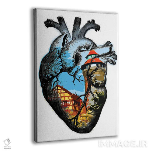 تابلو دکوراتیو در قلب من اثر کاترینا بورتسووا - نمای پرسپکتیو محصول