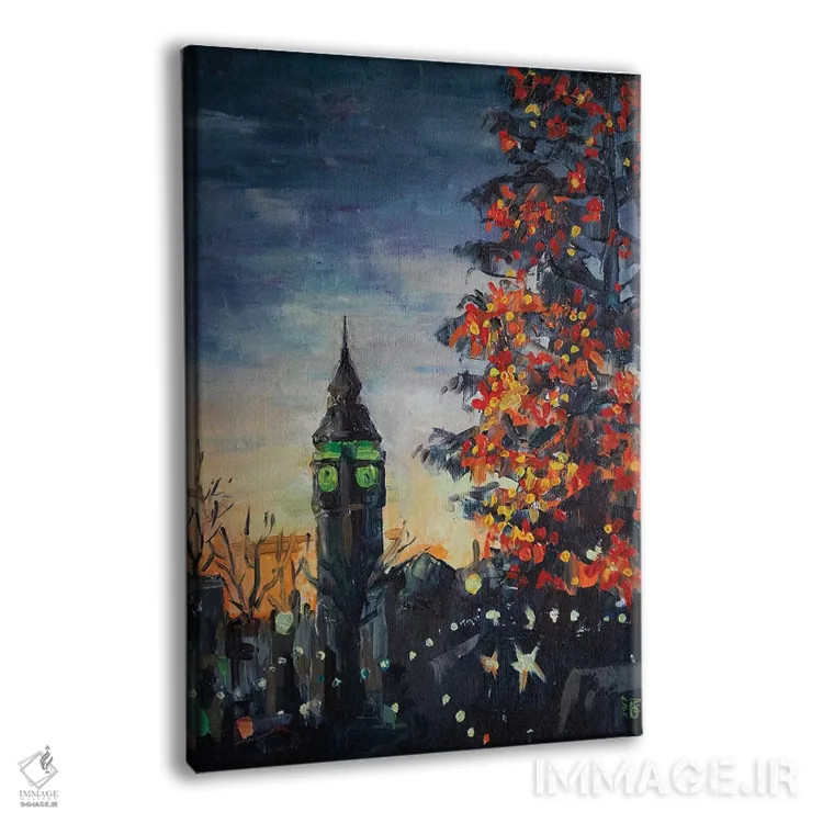 تابلو دکوراتیو کریسمس در لندن اثر کاترینا بورتسووا - نمای پرسپکتیو محصول