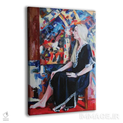 تابلو دکوراتیو پرتره هنرمند اثر کاترینا بورتسووا - نمای پرسپکتیو محصول