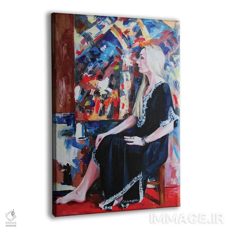تابلو دکوراتیو پرتره هنرمند اثر کاترینا بورتسووا - نمای پرسپکتیو محصول