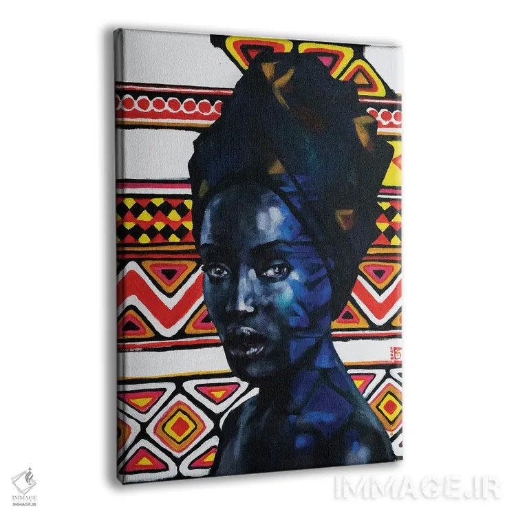 تابلو دکوراتیو زیبایی آفریقا اثر کاترینا بورتسووا - نمای پرسپکتیو محصول