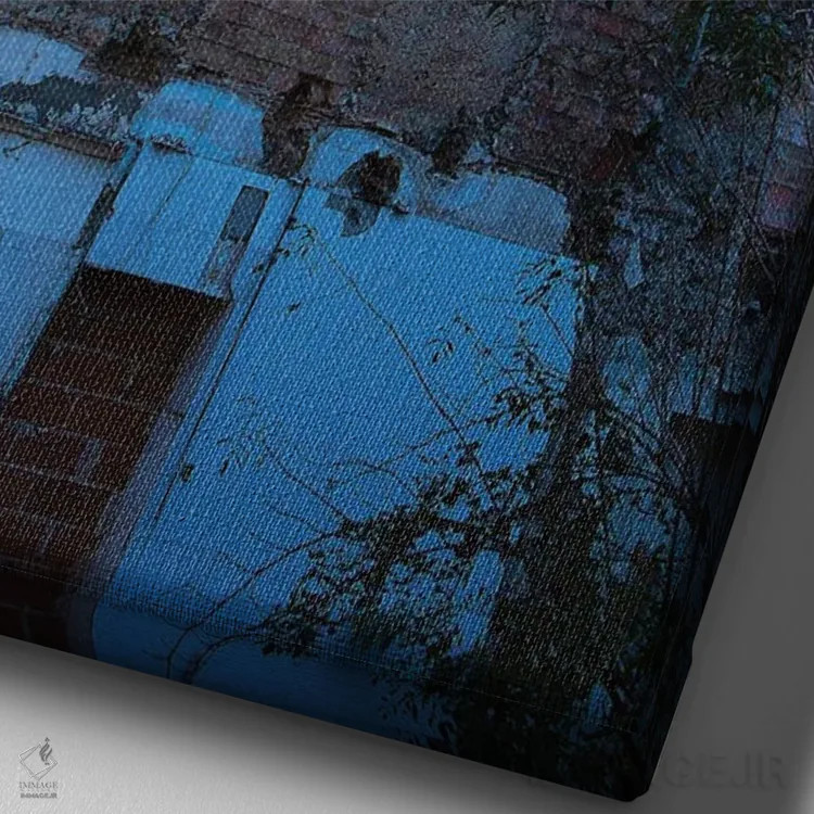 تابلو دکوراتیو خانه قدیمی اثر کاترینا بورتسووا - نمای نزدیک بافت بوم