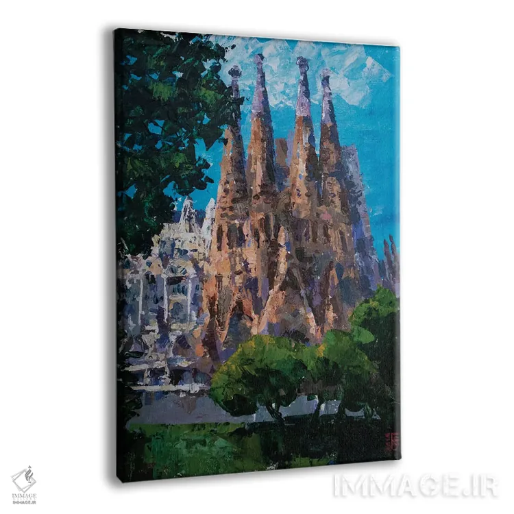 تابلو دکوراتیو گائودی بارسلونا اثر کاترینا بورتسووا - نمای پرسپکتیو محصول