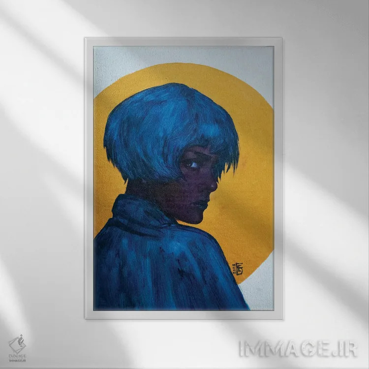 تابلو دکوراتیو لونا اثر کاترینا بورتسووا - نمای قابدار سفید