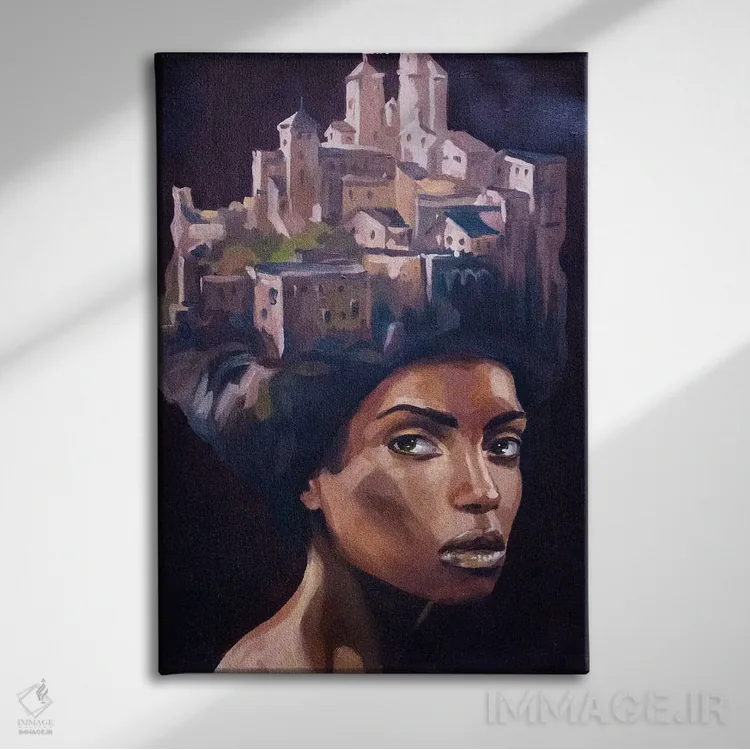 تابلو دکوراتیو ملکه اثر کاترینا بورتسووا - نمای روبهرو روی دیوار