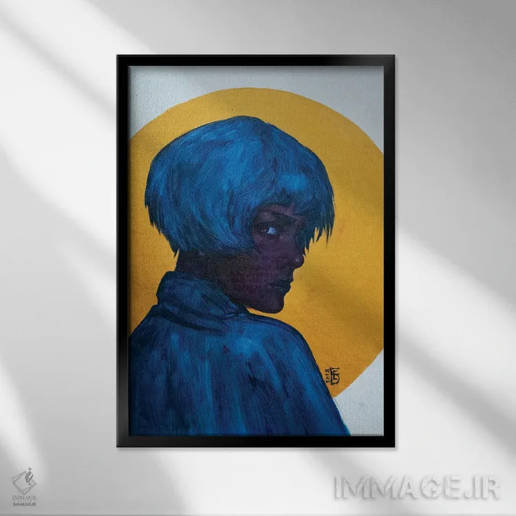 تابلو دکوراتیو لونا اثر کاترینا بورتسووا - نمای قابدار مشکی