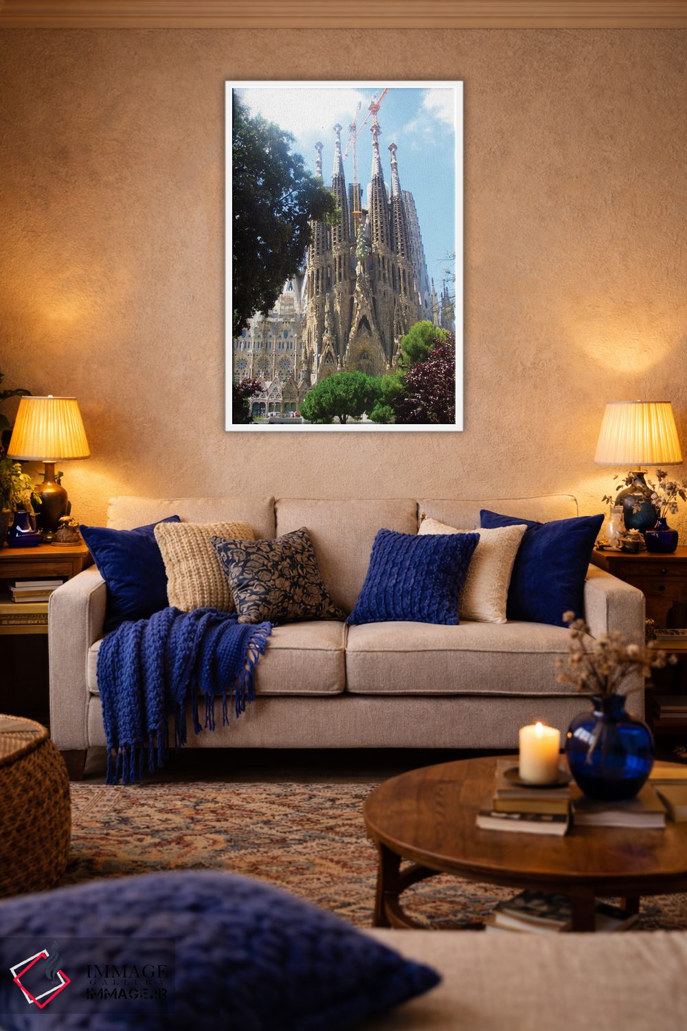 تابلو دکوراتیو ساگرادا بارسلونا اثر کاترینا بورتسووا - D2W