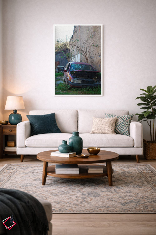 تابلو دکوراتیو ماشین قدیمی اثر کاترینا بورتسووا - D3W
