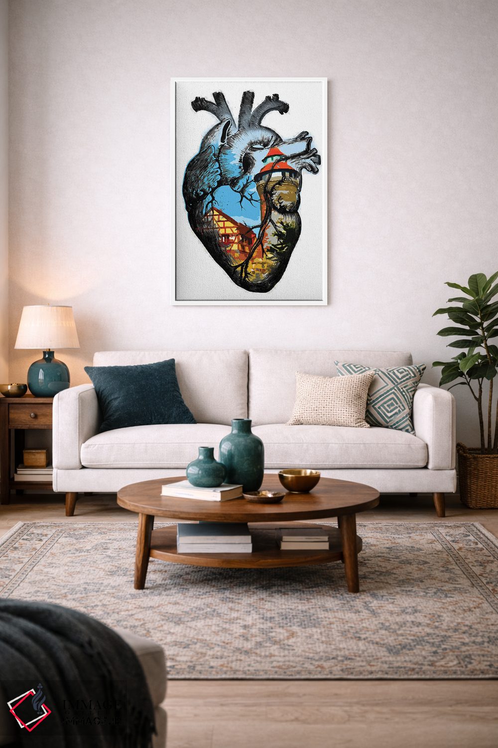 تابلو دکوراتیو در قلب من اثر کاترینا بورتسووا - D3W