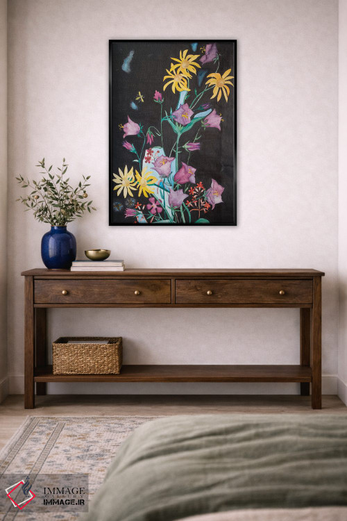 تابلو دکوراتیو گل های زیبای باغ اثر کاترینا بورتسووا - D5B
