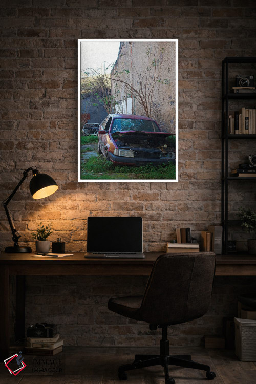 تابلو دکوراتیو ماشین قدیمی اثر کاترینا بورتسووا - D4W