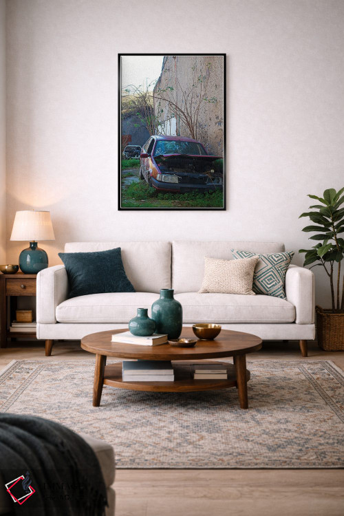تابلو دکوراتیو ماشین قدیمی اثر کاترینا بورتسووا - D5B