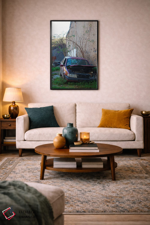 تابلو دکوراتیو ماشین قدیمی اثر کاترینا بورتسووا - D6B