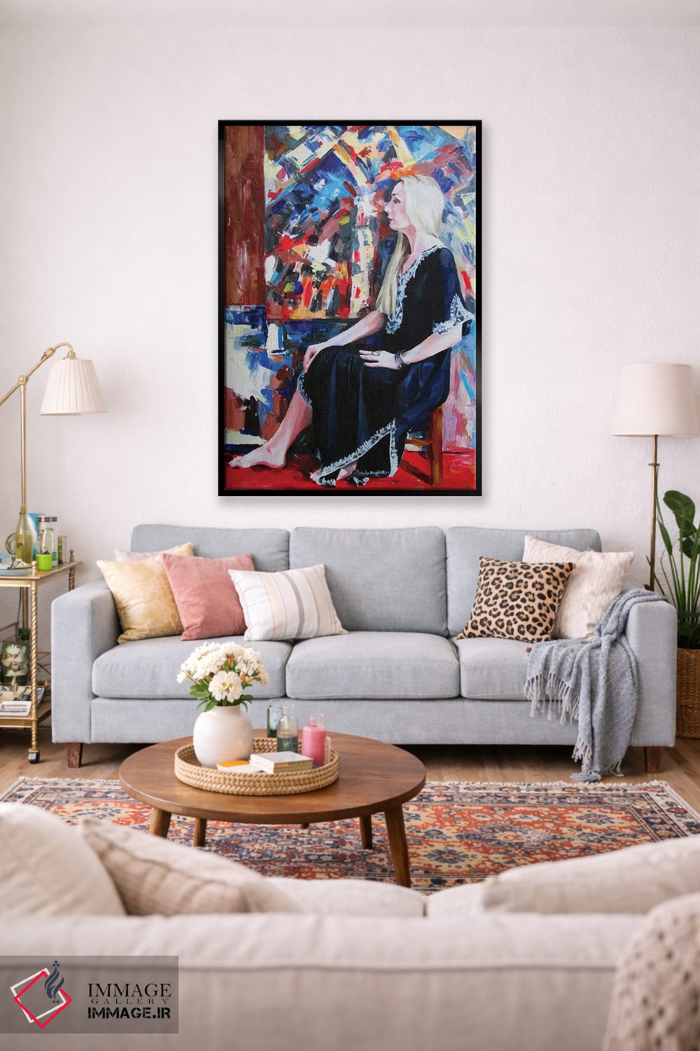تابلو دکوراتیو پرتره هنرمند اثر کاترینا بورتسووا - D1B