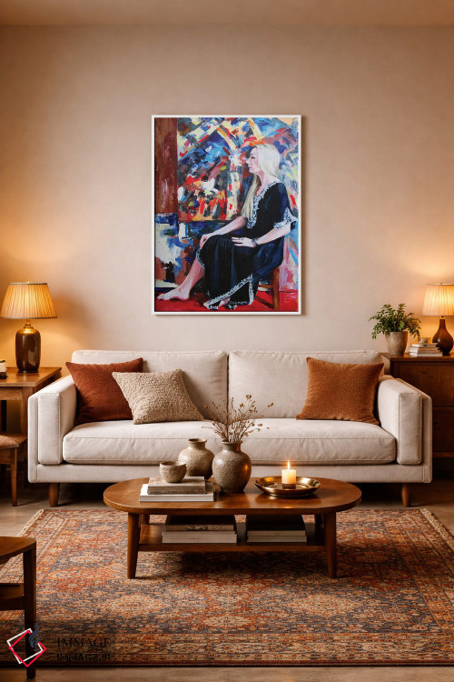 تابلو دکوراتیو پرتره هنرمند اثر کاترینا بورتسووا - D2W