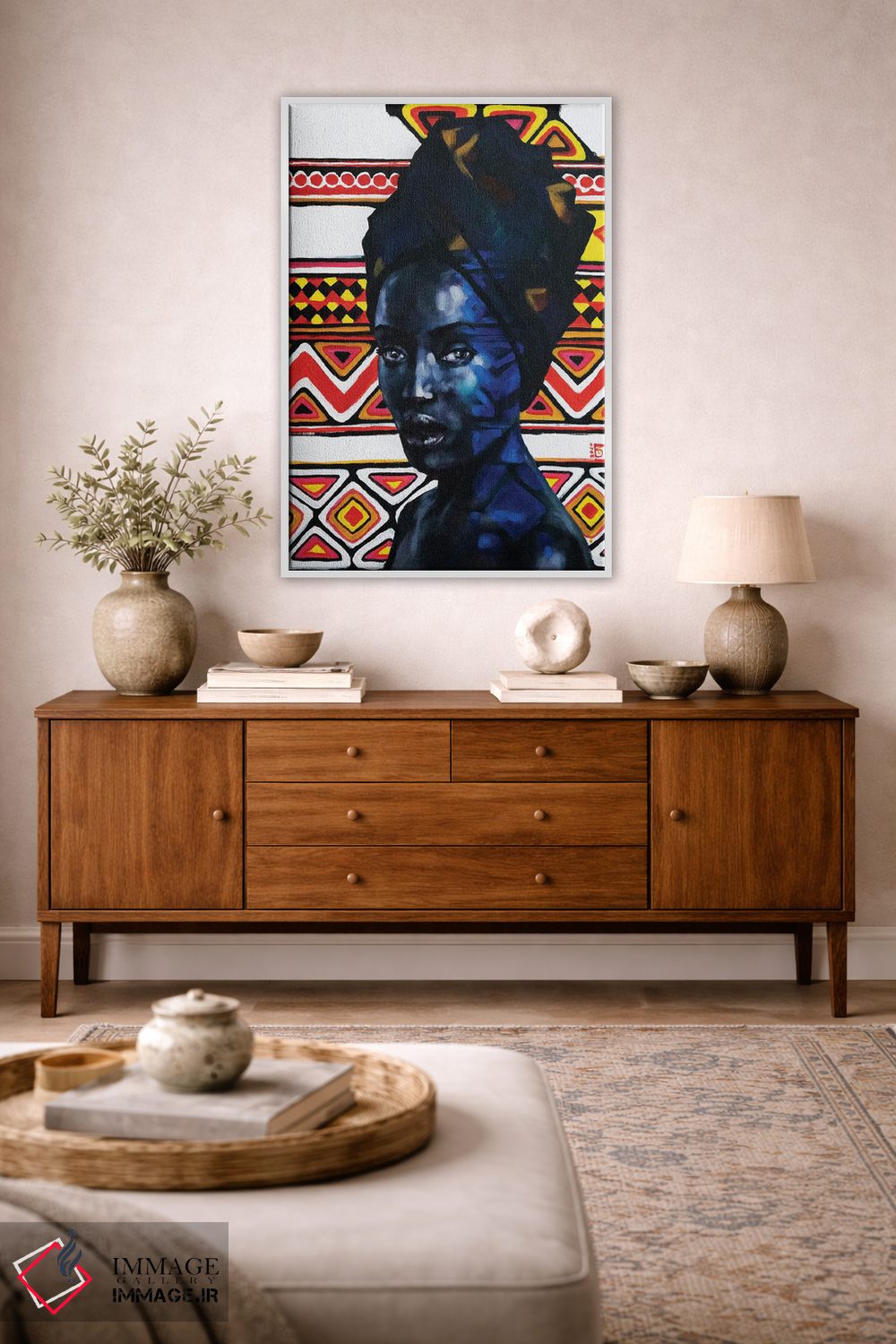 تابلو دکوراتیو زیبایی آفریقا اثر کاترینا بورتسووا - D1W