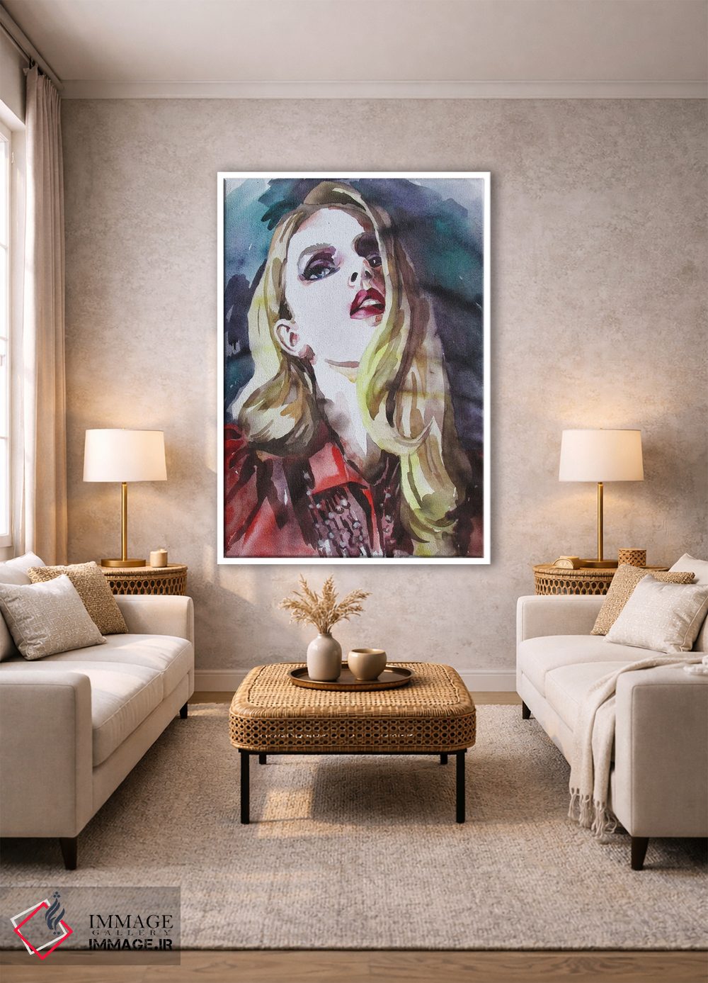 تابلو دکوراتیو دختر مد روز اثر کاترینا بورتسووا - D1W