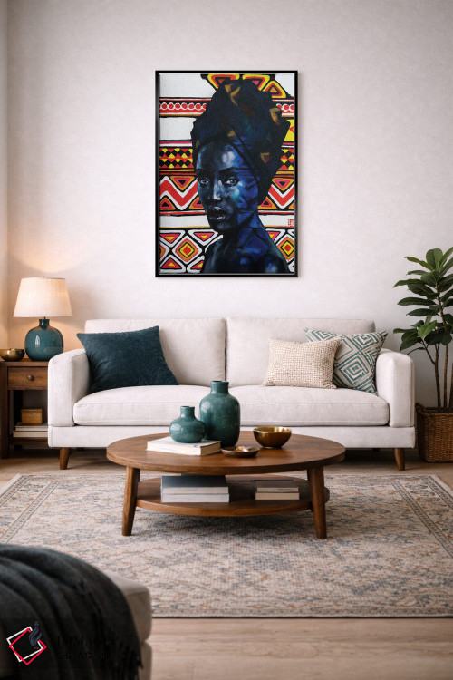 تابلو دکوراتیو زیبایی آفریقا اثر کاترینا بورتسووا - D3B