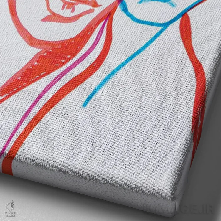 تابلو دکوراتیو پرتره دختران اثر کاترینا بورتسووا - نمای نزدیک بافت بوم