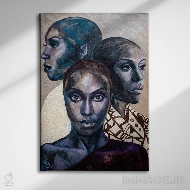 تابلو دکوراتیو زن شگفت انگیز اثر کاترینا بورتسووا - نمای روبهرو روی دیوار