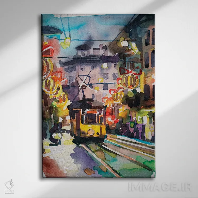 تابلو دکوراتیو کریسمس در میلان اثر کاترینا بورتسووا - نمای روبهرو روی دیوار