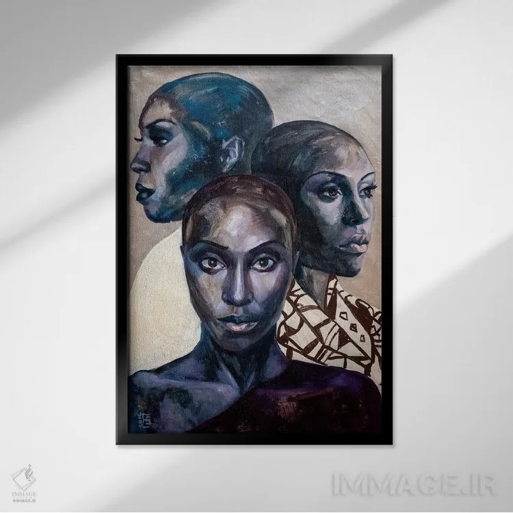 تابلو دکوراتیو زن شگفت انگیز اثر کاترینا بورتسووا - نمای قابدار مشکی