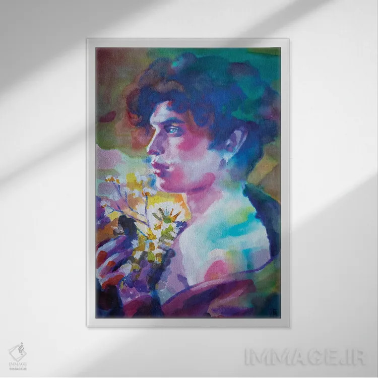 تابلو دکوراتیو رمانتیک اثر کاترینا بورتسووا - نمای قابدار سفید