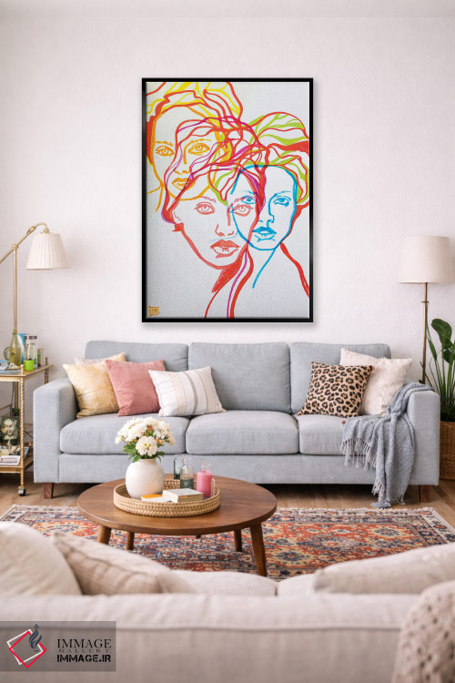 تابلو دکوراتیو پرتره دختران اثر کاترینا بورتسووا - D1B