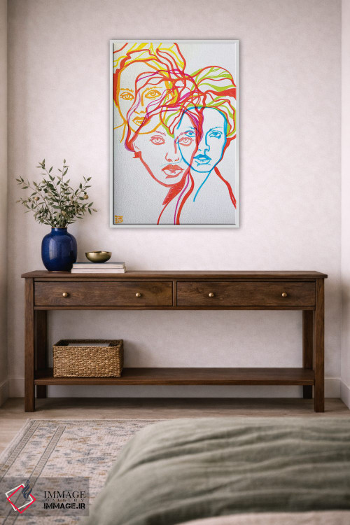 تابلو دکوراتیو پرتره دختران اثر کاترینا بورتسووا - D3W