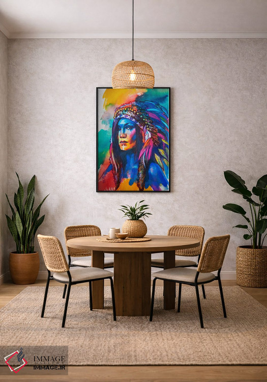 تابلو دکوراتیو دختر سرخ پوست اثر کاترینا بورتسووا - D4B