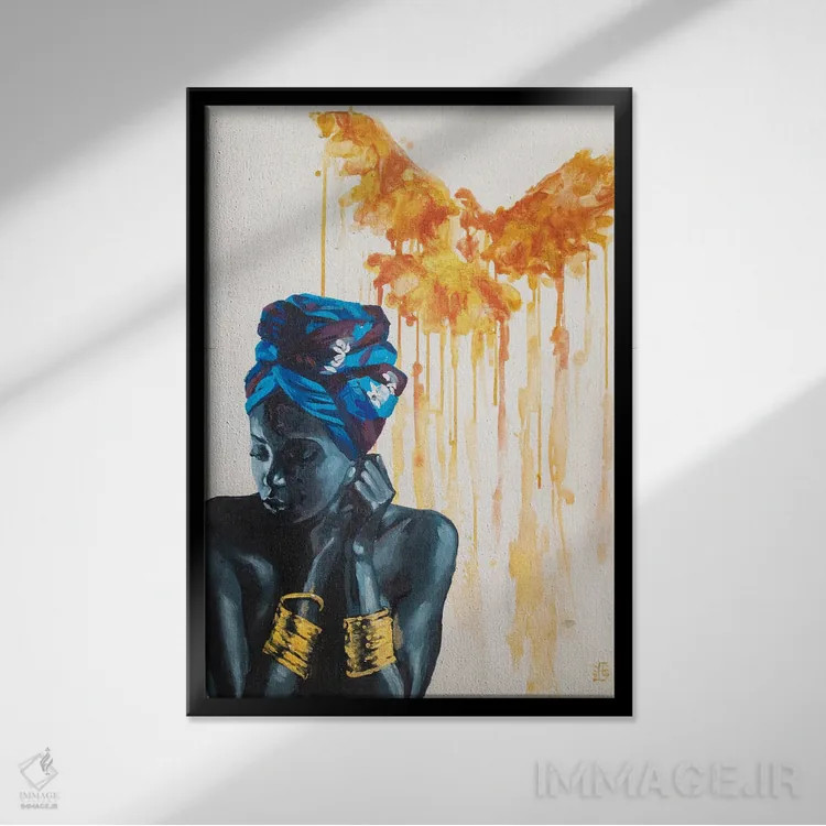 تابلو دکوراتیو آزادی اثر کاترینا بورتسووا - نمای قابدار مشکی