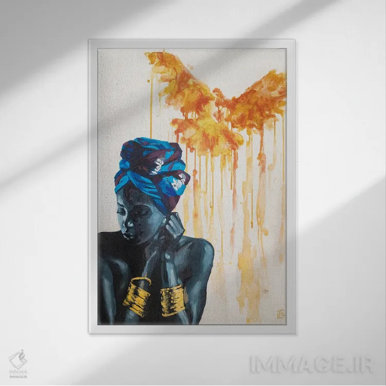 تابلو دکوراتیو آزادی اثر کاترینا بورتسووا - نمای قابدار سفید