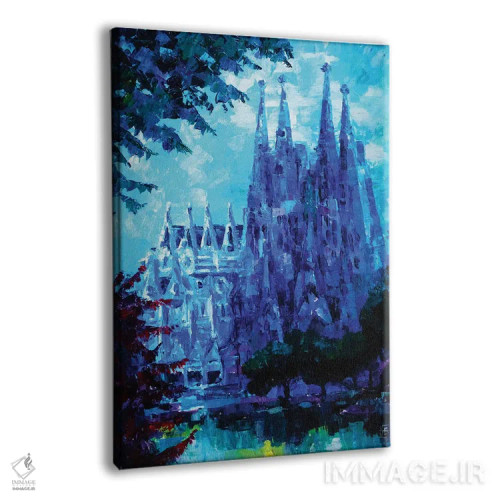 تابلو دکوراتیو ساگرادا فامیلیا بارسلونا اثر کاترینا بورتسووا - نمای پرسپکتیو محصول