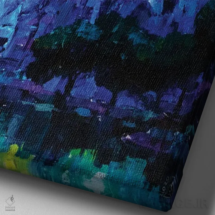 تابلو دکوراتیو ساگرادا فامیلیا بارسلونا اثر کاترینا بورتسووا - نمای نزدیک بافت بوم