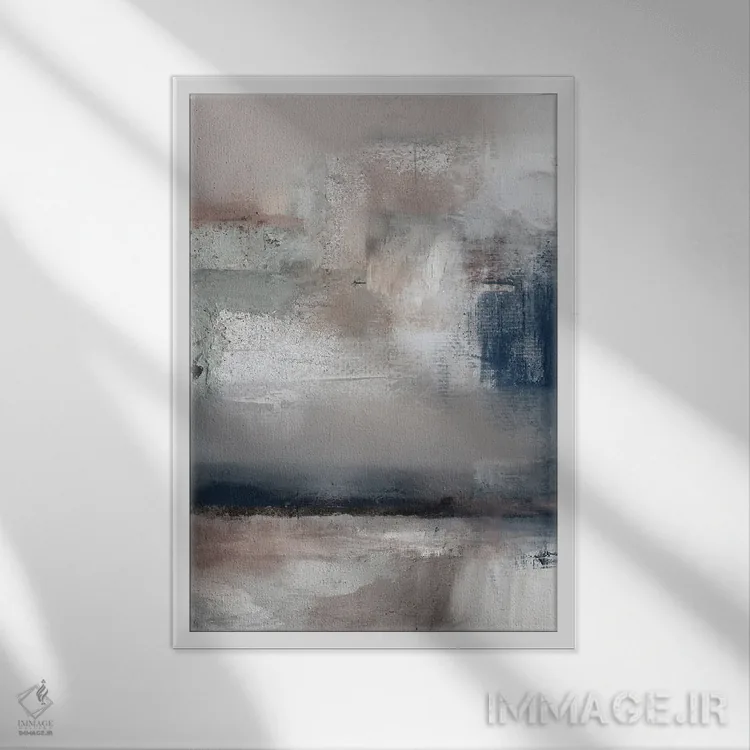 تابلو انتزاعی توانمند ۱ اثر کارین تونیا گریم - نمای قابدار سفید