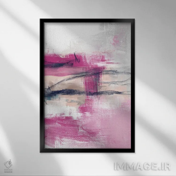 تابلو انتزاعی تعادل I اثر کارین تونیا گریم - نمای قابدار مشکی