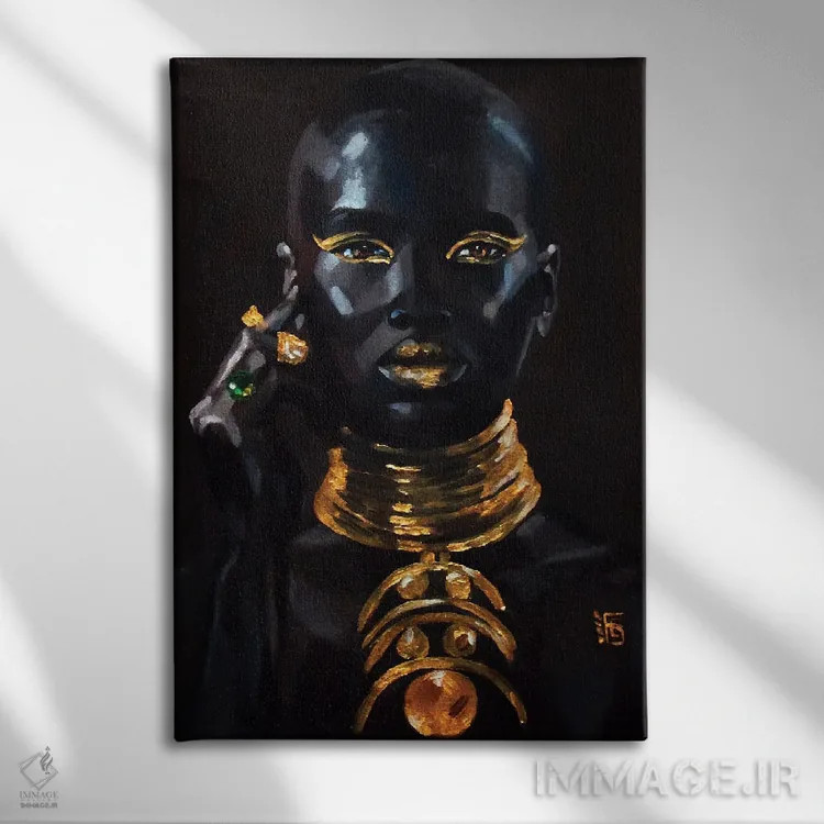 تابلو دکوراتیو طلا اثر کاترینا بورتسووا - نمای روبهرو روی دیوار