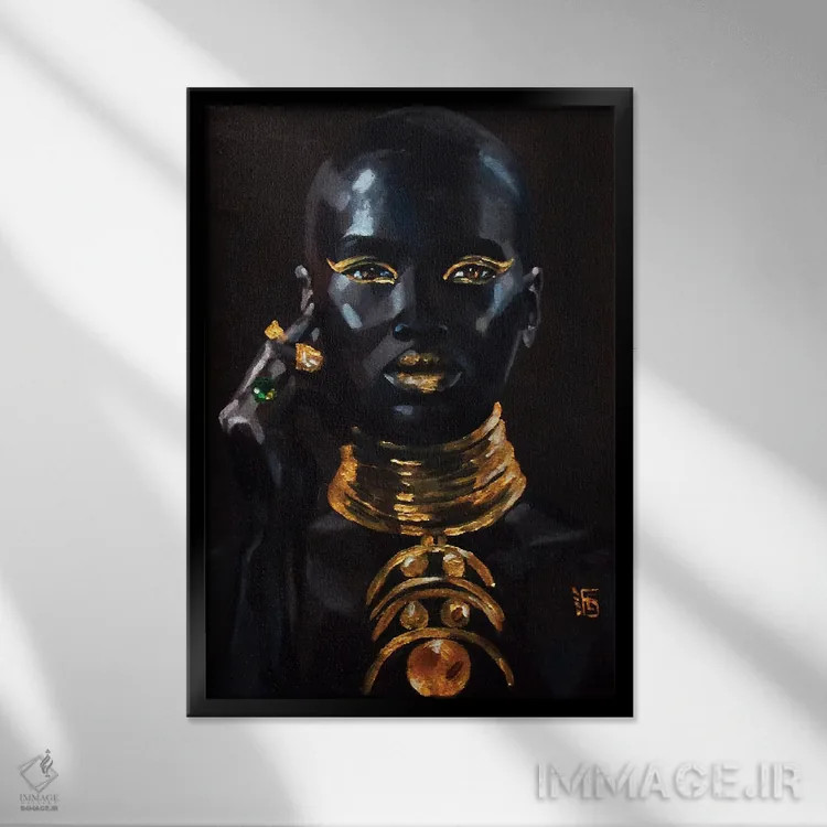 تابلو دکوراتیو طلا اثر کاترینا بورتسووا - نمای قابدار مشکی