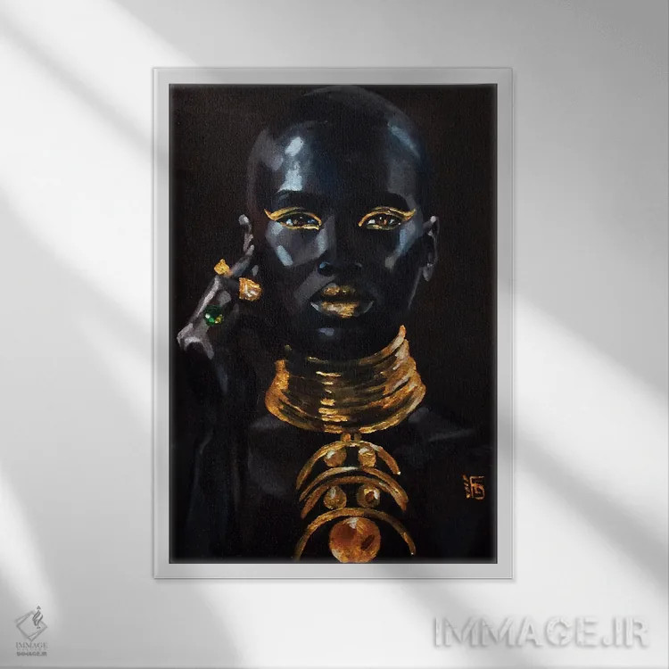 تابلو دکوراتیو طلا اثر کاترینا بورتسووا - نمای قابدار سفید