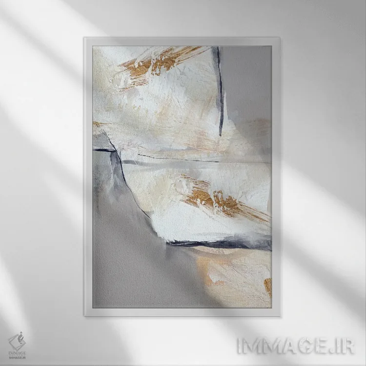تابلو مینیمال آرام گرفته VII اثر کارین تونیا گریم - نمای قابدار سفید
