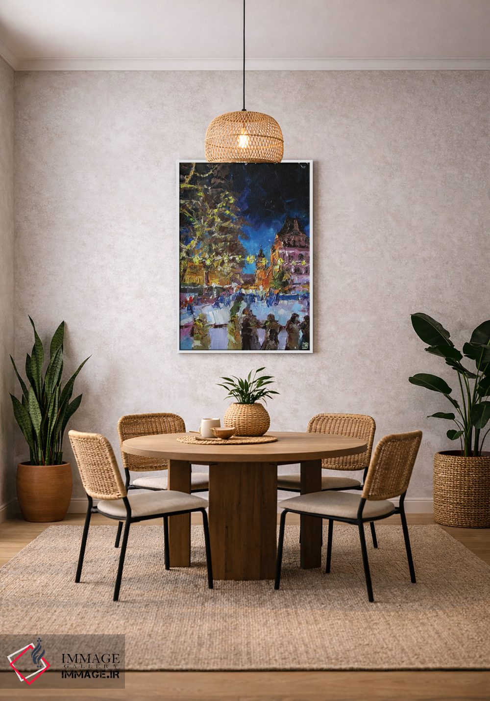 تابلو دکوراتیو حلقه یخی کریسمس اثر کاترینا بورتسووا - D3W