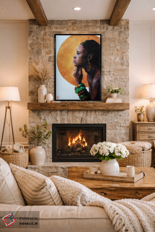 تابلو دکوراتیو زیبایی آفریقایی اثر کاترینا بورتسووا - D2B