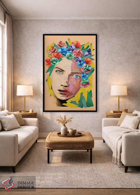 تابلو دکوراتیو دختر کاغذی اثر کاترینا بورتسووا - D1B