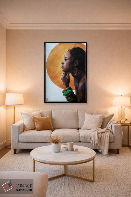 تابلو دکوراتیو زیبایی آفریقایی اثر کاترینا بورتسووا - D4B