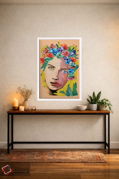 تابلو دکوراتیو دختر کاغذی اثر کاترینا بورتسووا - D3W