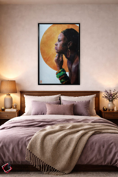 تابلو دکوراتیو زیبایی آفریقایی اثر کاترینا بورتسووا - D5B