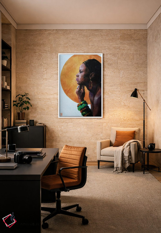 تابلو دکوراتیو زیبایی آفریقایی اثر کاترینا بورتسووا - D6W