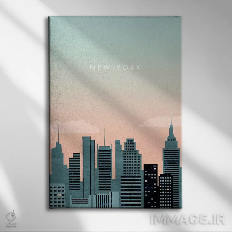 تابلو دکوراتیو نیویورک اثر کاتینکا رینکه - نمای روبهرو روی دیوار